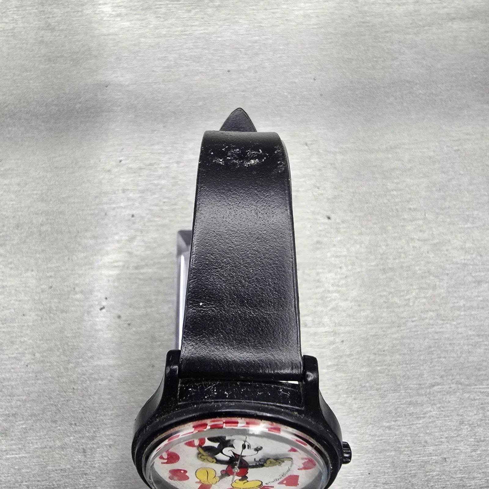 Lorus Mickey Mouse Watch Men 35mm White Dial Black Tone V515-8000 New Battery4