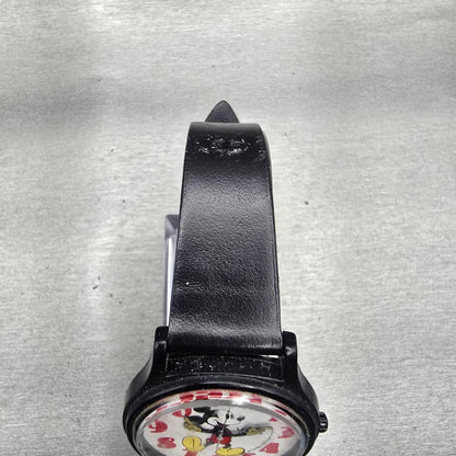 Lorus Mickey Mouse Watch Men 35mm White Dial Black Tone V515-8000 New Battery4