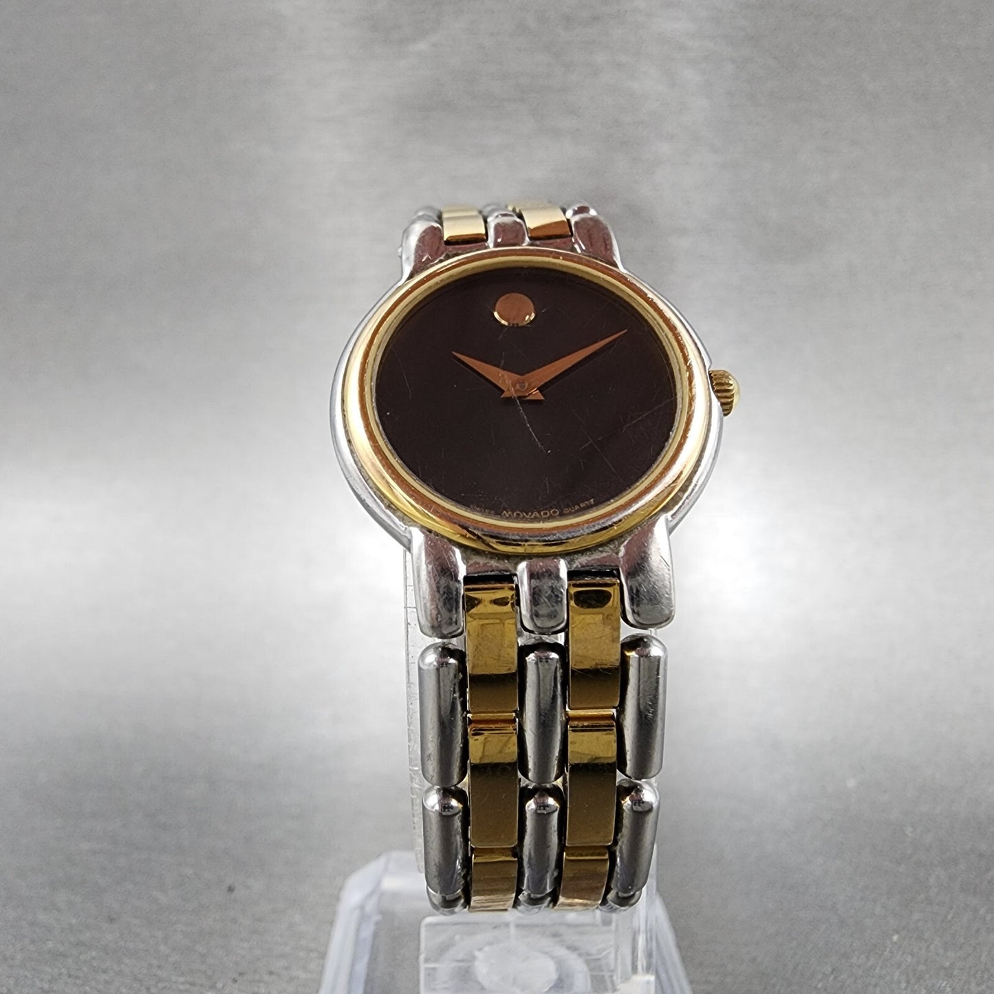 Movado Museum Watch Women 24mm Black Dial Two Tone 81.25.825C PARTS6