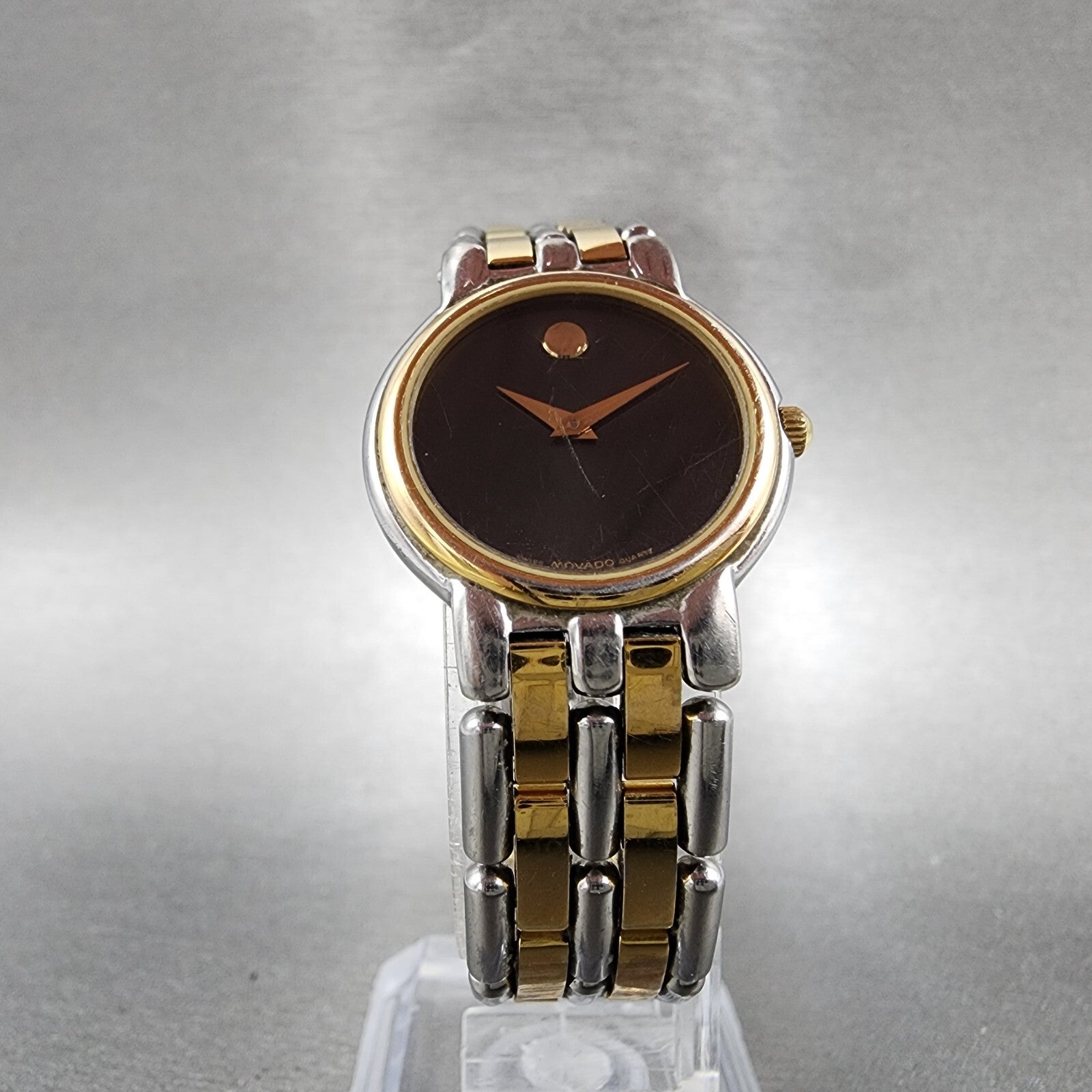 Movado Museum Watch Women 24mm Black Dial Two Tone 81.25.825C PARTS6