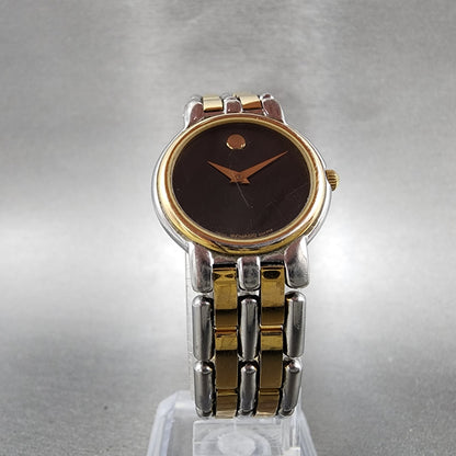 Movado Museum Watch Women 24mm Black Dial Two Tone 81.25.825C PARTS6