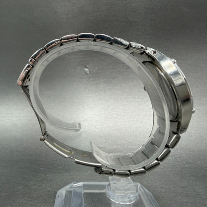 Tommy Hilfiger Watch Women 34mm White Dial Silver Tone Round Crystal New Battery8