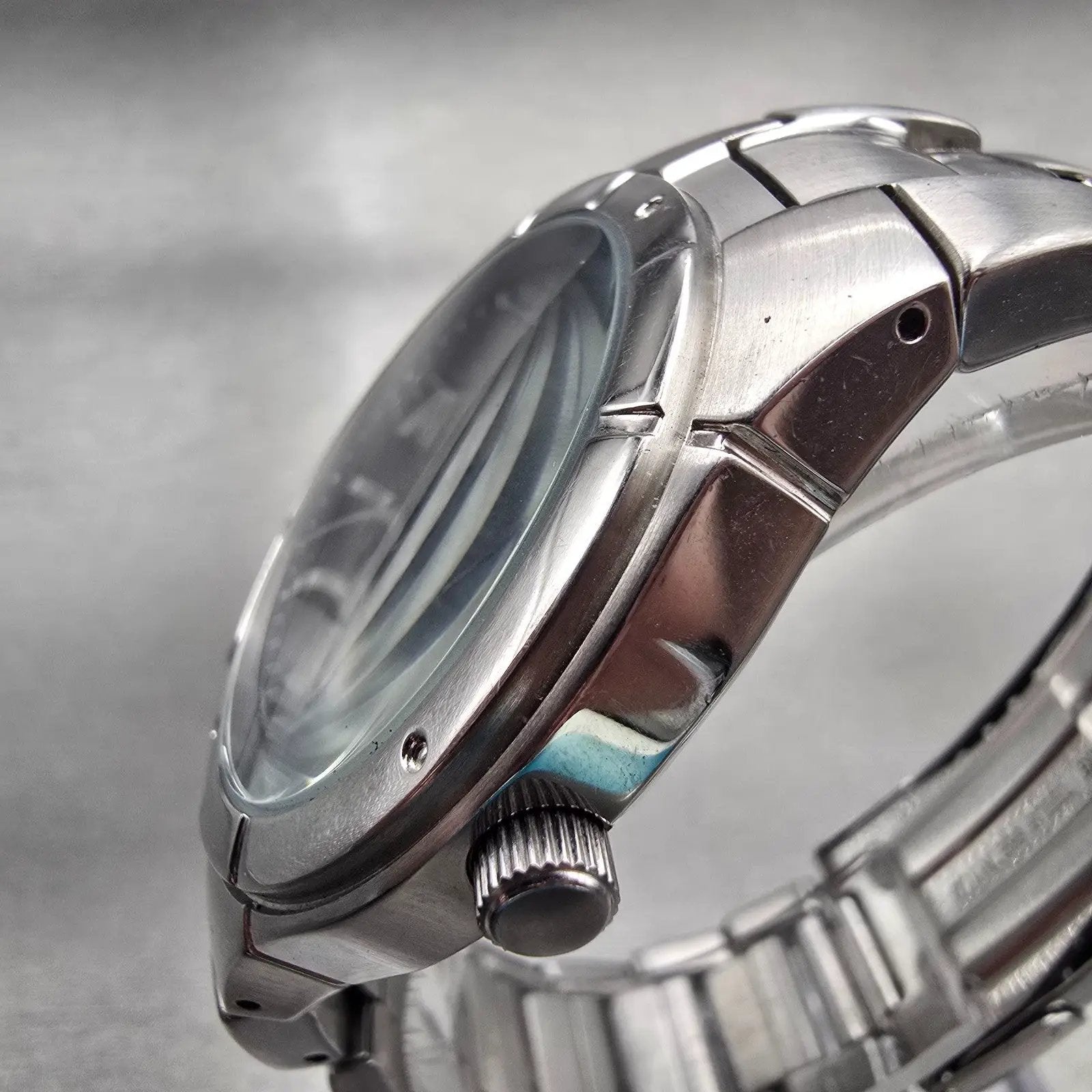 Seiko Pulsar Watch Men 37mm Blue Dial Silver Tone Date Round VX42-X051 New Batt2
