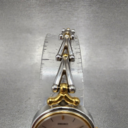 Seiko Watch Women 20mm Silver Dial Two Tone Round 2p210190 New Battery4