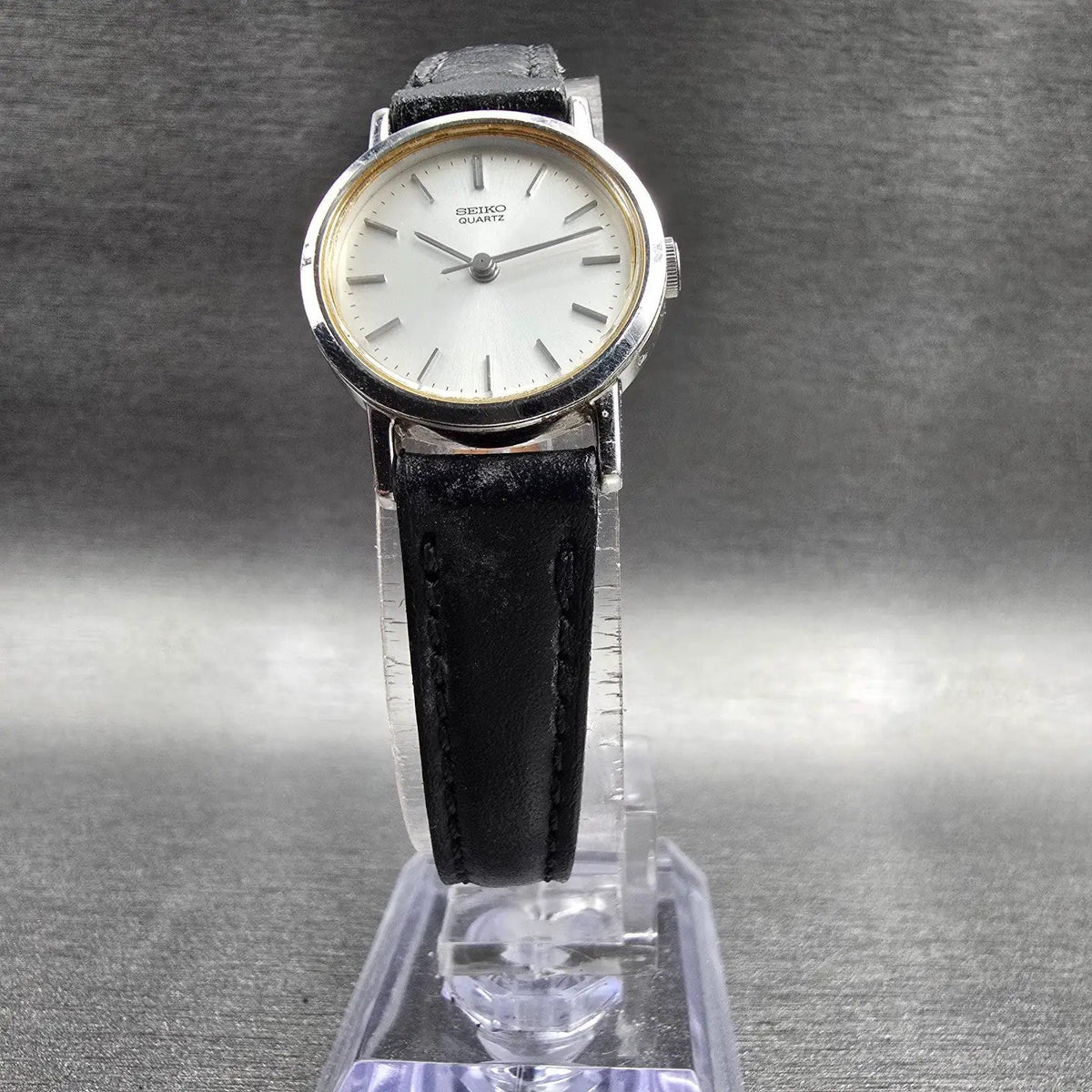 Seiko Watch Women 21mm Silver Dial Silver Tone Round 2C21-0130 New Battery VTG5