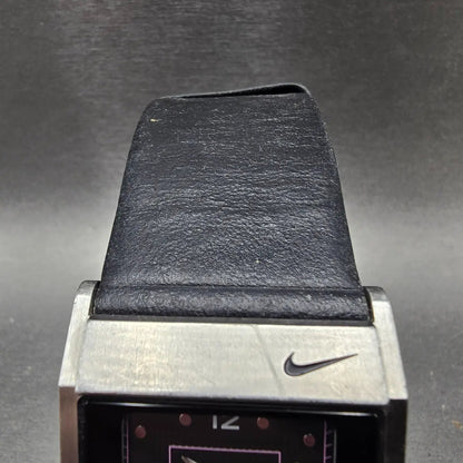 Nike Oregon Square Watch 25mm Black Dial Silver Date Rectangle WA0051 New Batt4