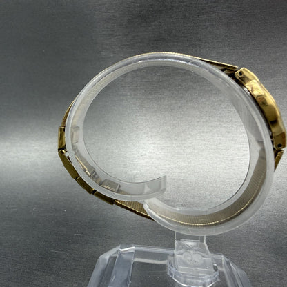 Seiko Watch Women 18mm Black Dial Gold Tone Round 1N00-0H59 New Battery8