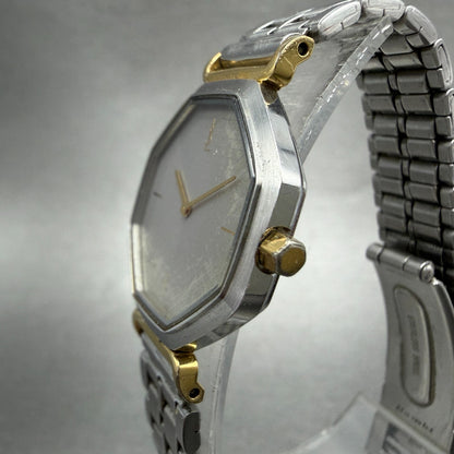 Yves Saint Laurent Watch Women 24mm Silver Dial Two Tone 2200-222377 New Battery3