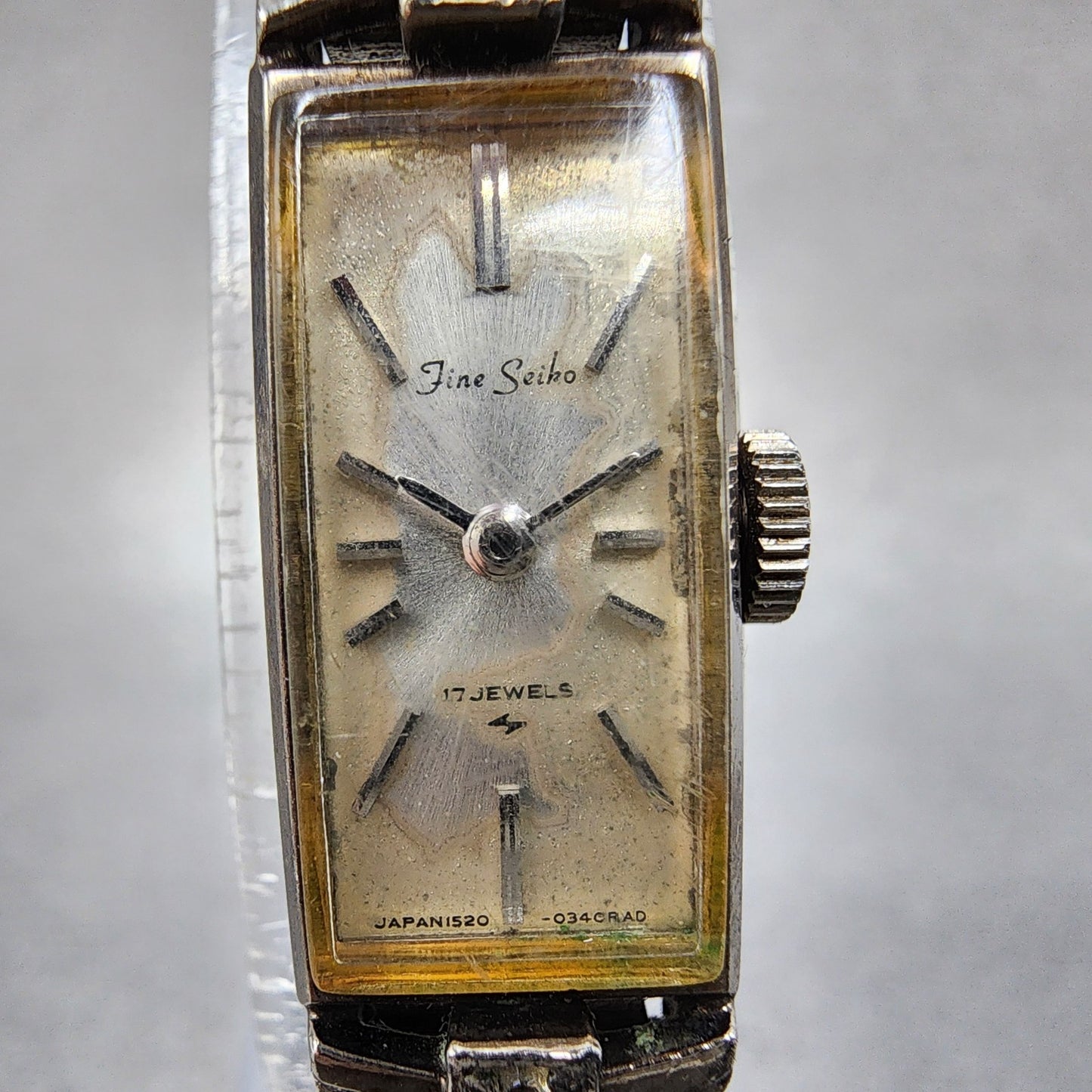 Seiko Fine Seiko Watch Women 12mm Silver Dial Silver Tone Manual 15203310 Runs1