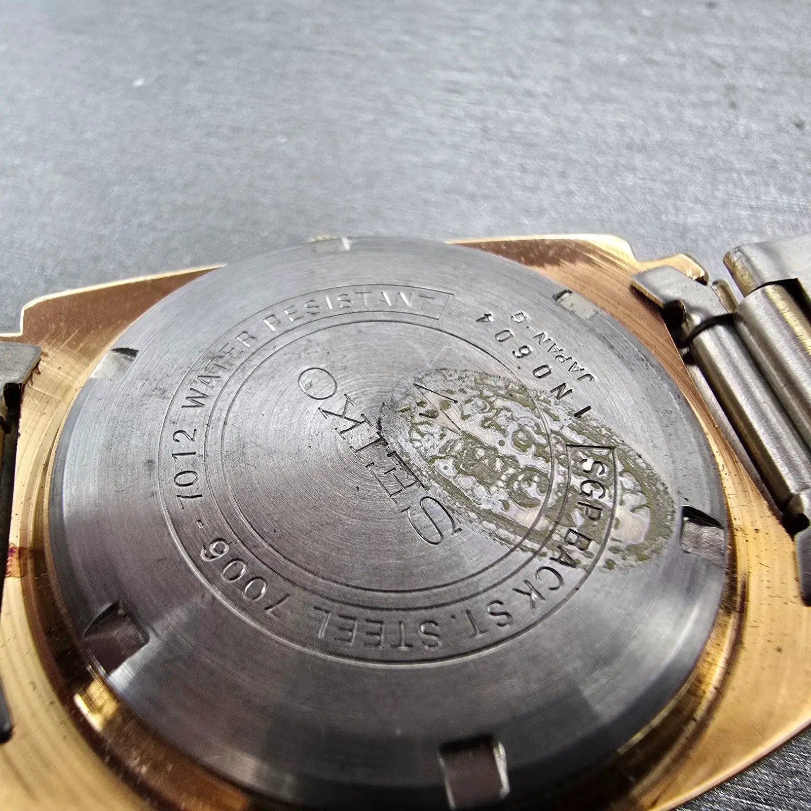 Seiko Automatic Watch Men 36mm Silver Dial Gold Tone Daydate 7006-7012 Runs VTG10