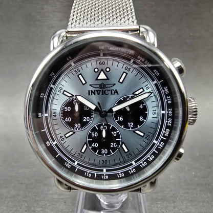 Invicta Speedway Chronograph Watch Men 44mm Blue Dial Silver Tone 47359 New Batt1