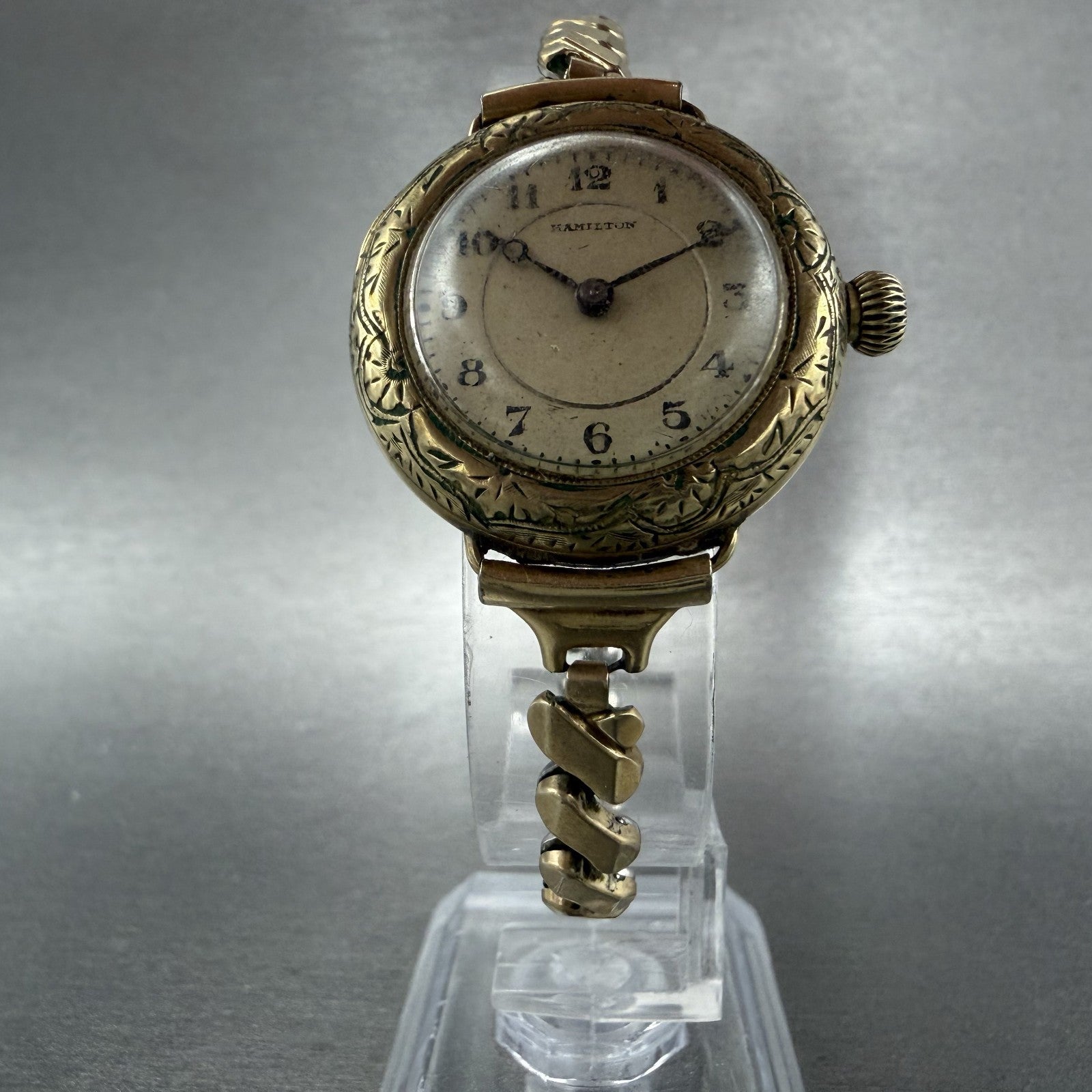 Hamilton Watch Women Cream Dial Gold Filled Manual Wind Grade 986 PARTS6