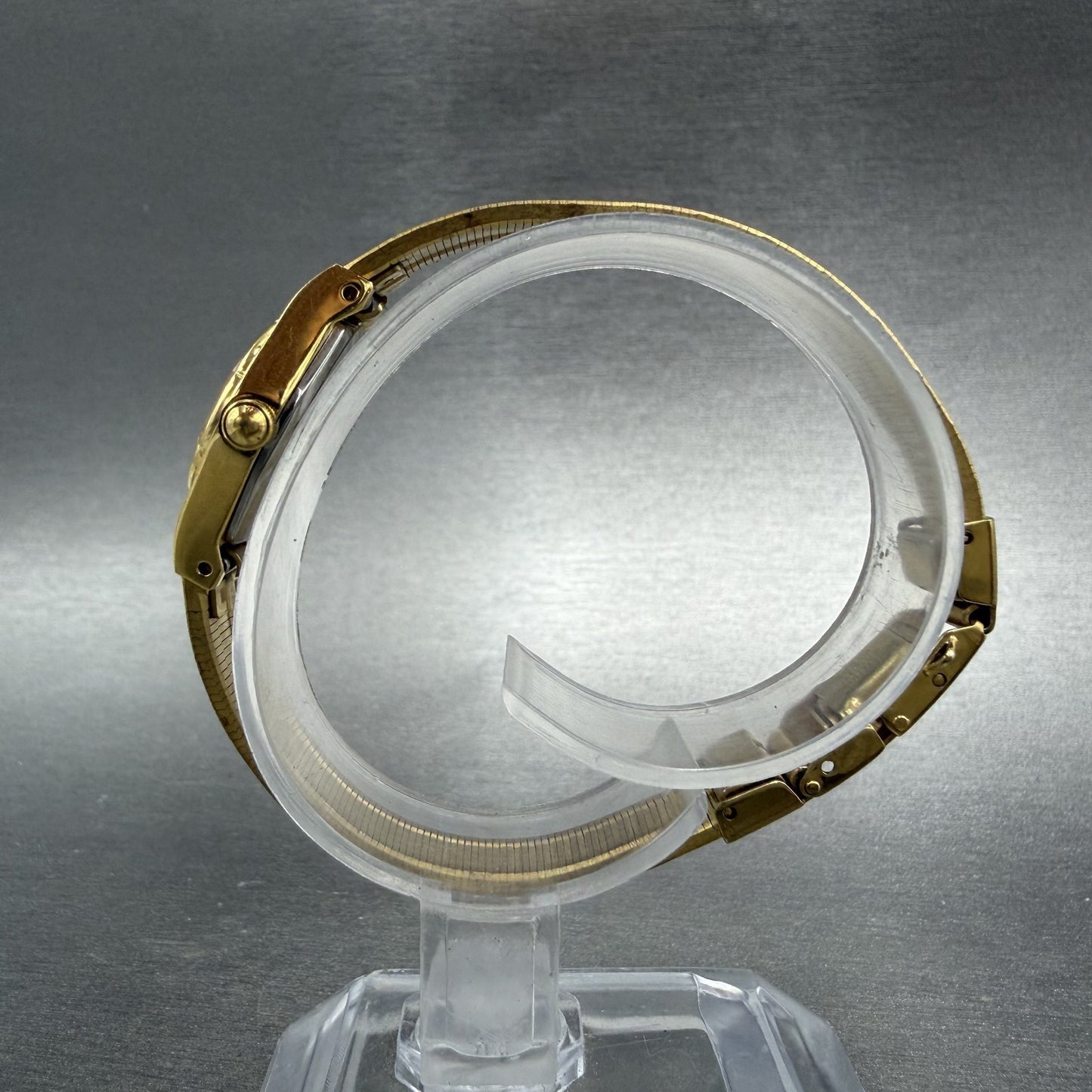 Citizen CQ Watch Women 17mm Champagne Dial Gold Tone Round 3220-320514 New Batt6