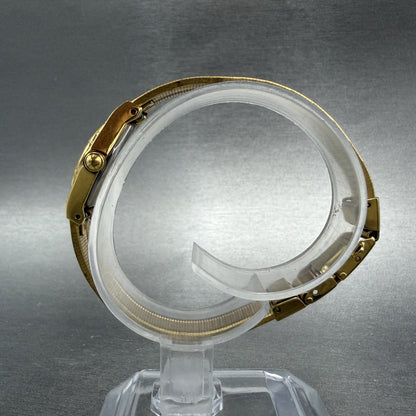Citizen CQ Watch Women 17mm Champagne Dial Gold Tone Round 3220-320514 New Batt6