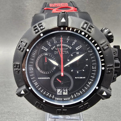 Invicta Subaqua Noma III Chronograph Big Date Watch Men 50mm Black Red New Batt0