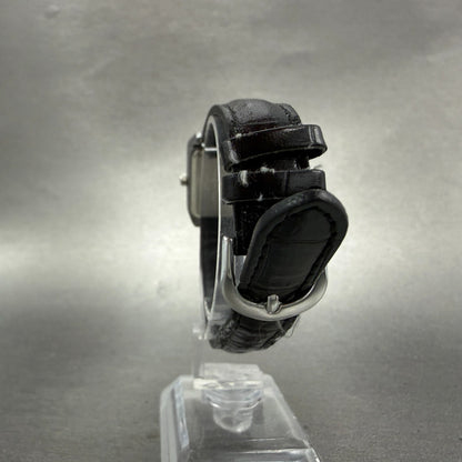 Casio Tank Watch Women 22mm Black Dial Silver Tone Rectangle LTP-V007 NewBatt T37