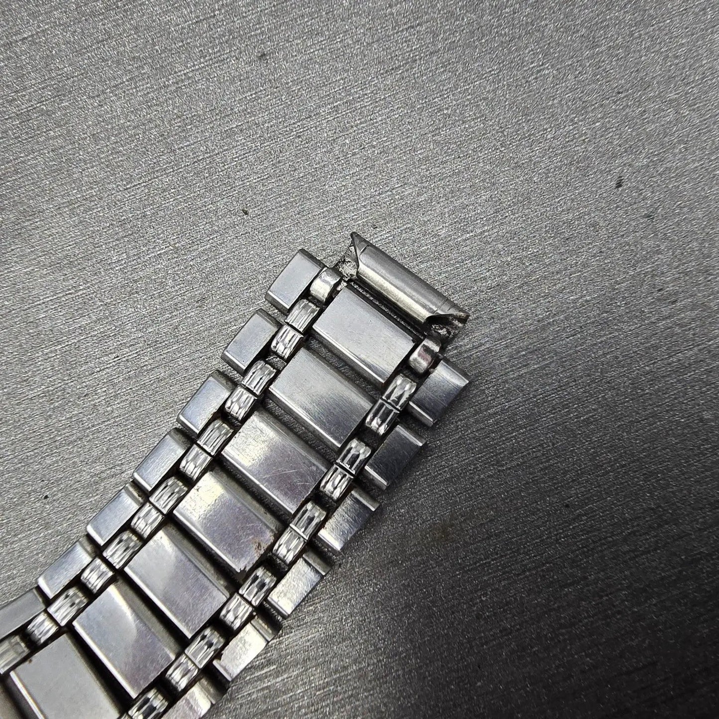 Citizen Bracelet 12mm Stainless Steel Silver Tone Tri Folding Clasp Vintage8