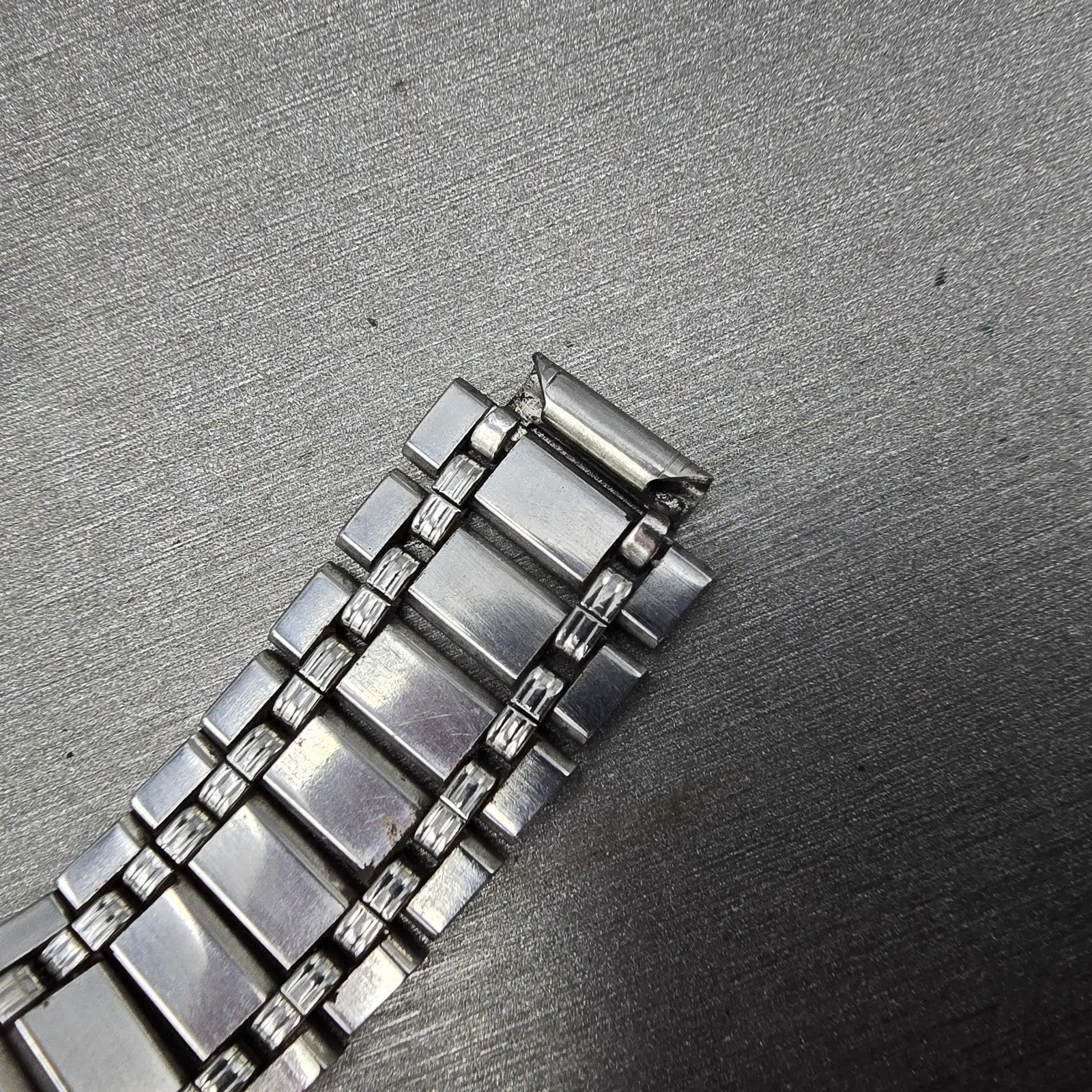 Citizen Bracelet 12mm Stainless Steel Silver Tone Tri Folding Clasp Vintage8
