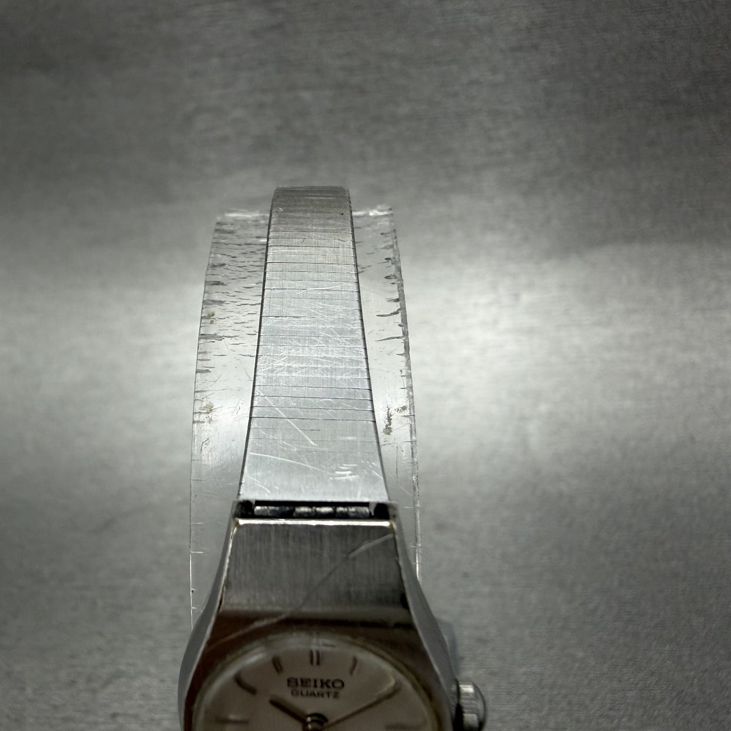 Seiko Watch Women 16mm White Dial Silver Tone Round 54200029 New Battery VTG AB4