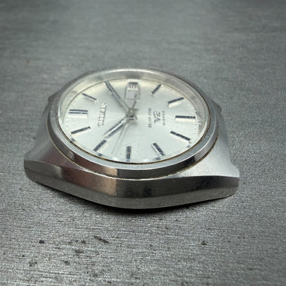 Citizen Seven Star V2 Watch Men 38mm Silver Dial Steel Daydate 4-770544 PARTS4