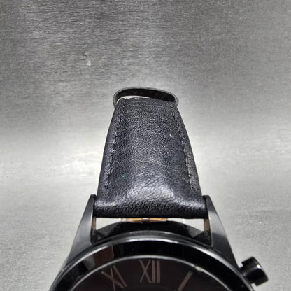 Fossil Chronograph Watch Men 43mm Black Dial Black Tone Round BQ1734 New Battery4