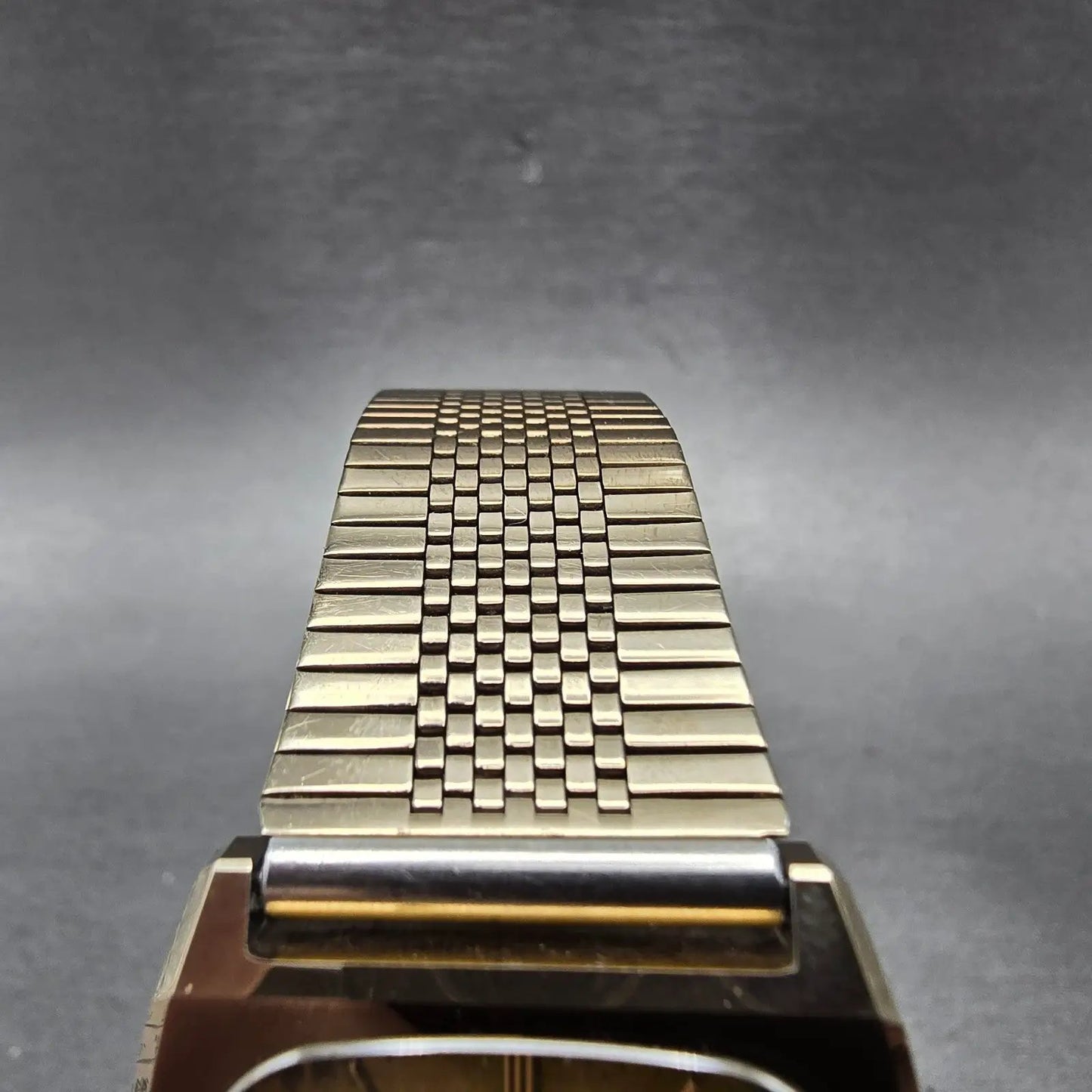Seiko Tank Watch Men 30mm Gold Dial Gold Tone Rectangle 5931-5341 PARTS Vintage5
