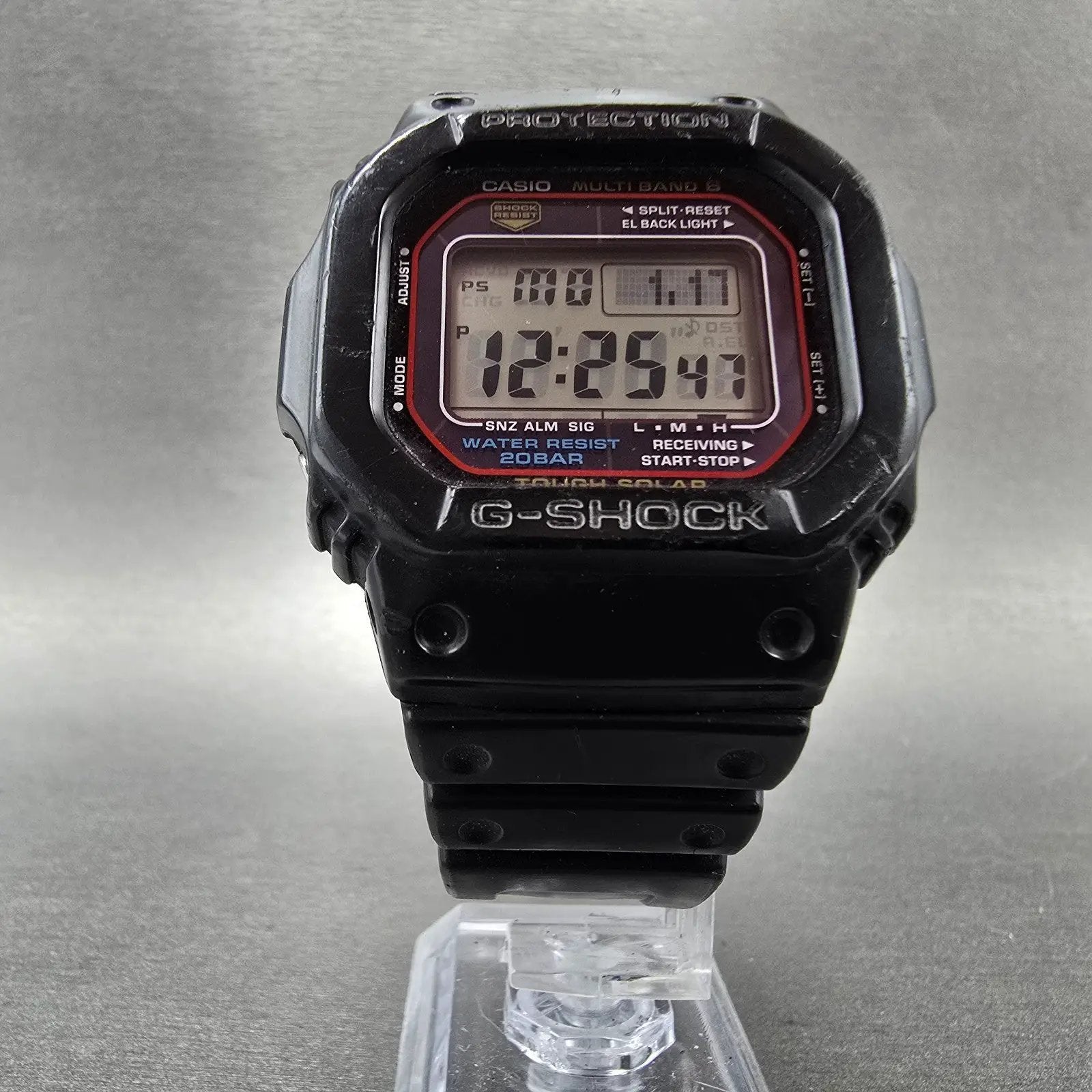 Casio G-Shock GW-M5610 Watch Men 45mm Black Solar Alarm Chronograph READ!! Runs5