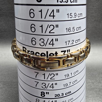 Seiko Watch Women 17mm Gold Dial Gold Tone Oval 1N01-0CS0 New Battery Vintage JP9