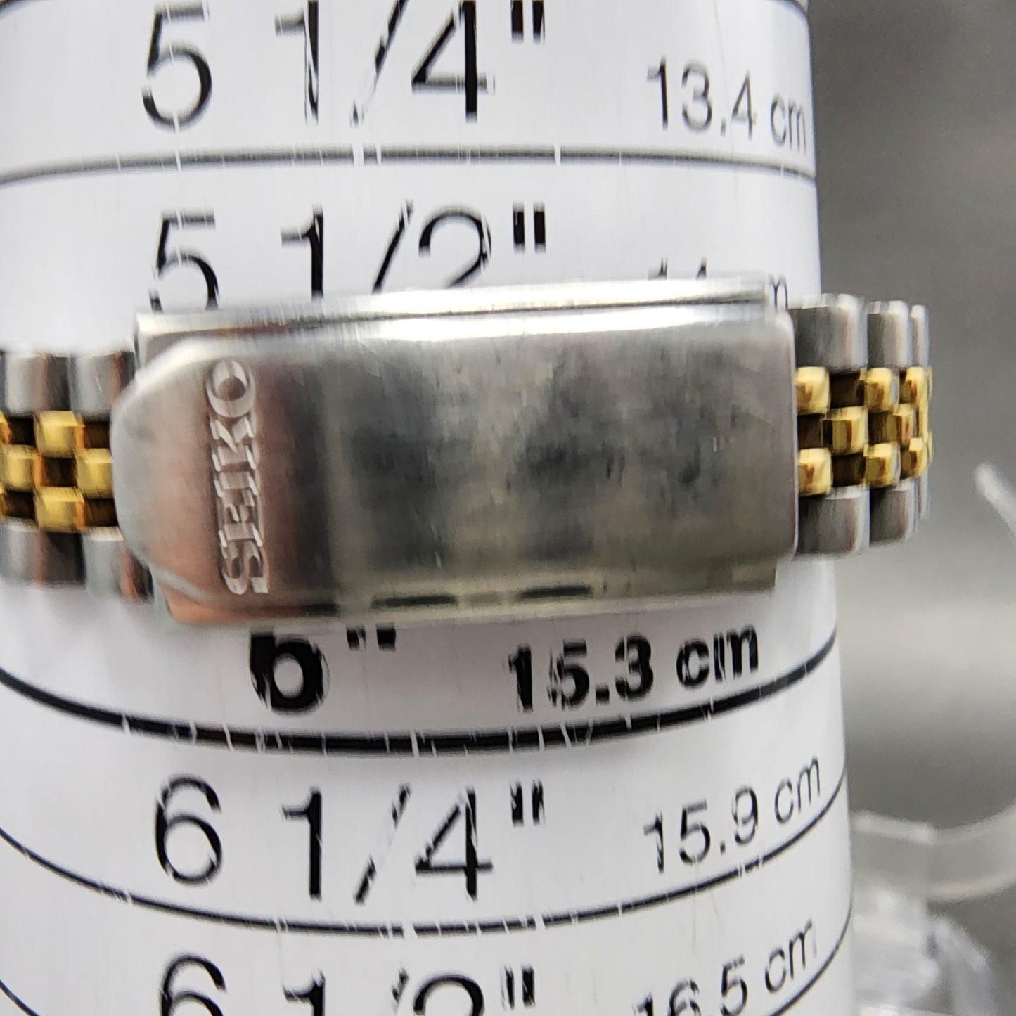 Seiko Watch Women 24mm White Dial Two Tone Daydate Round 7N830049 New Batt AB1210