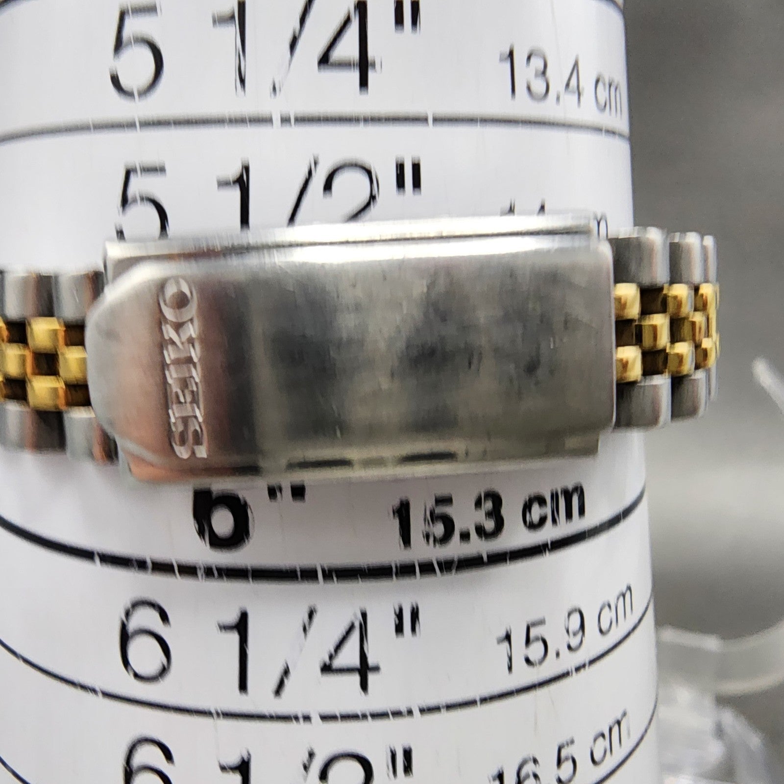Seiko Watch Women 24mm White Dial Two Tone Daydate Round 7N830049 New Batt AB1210