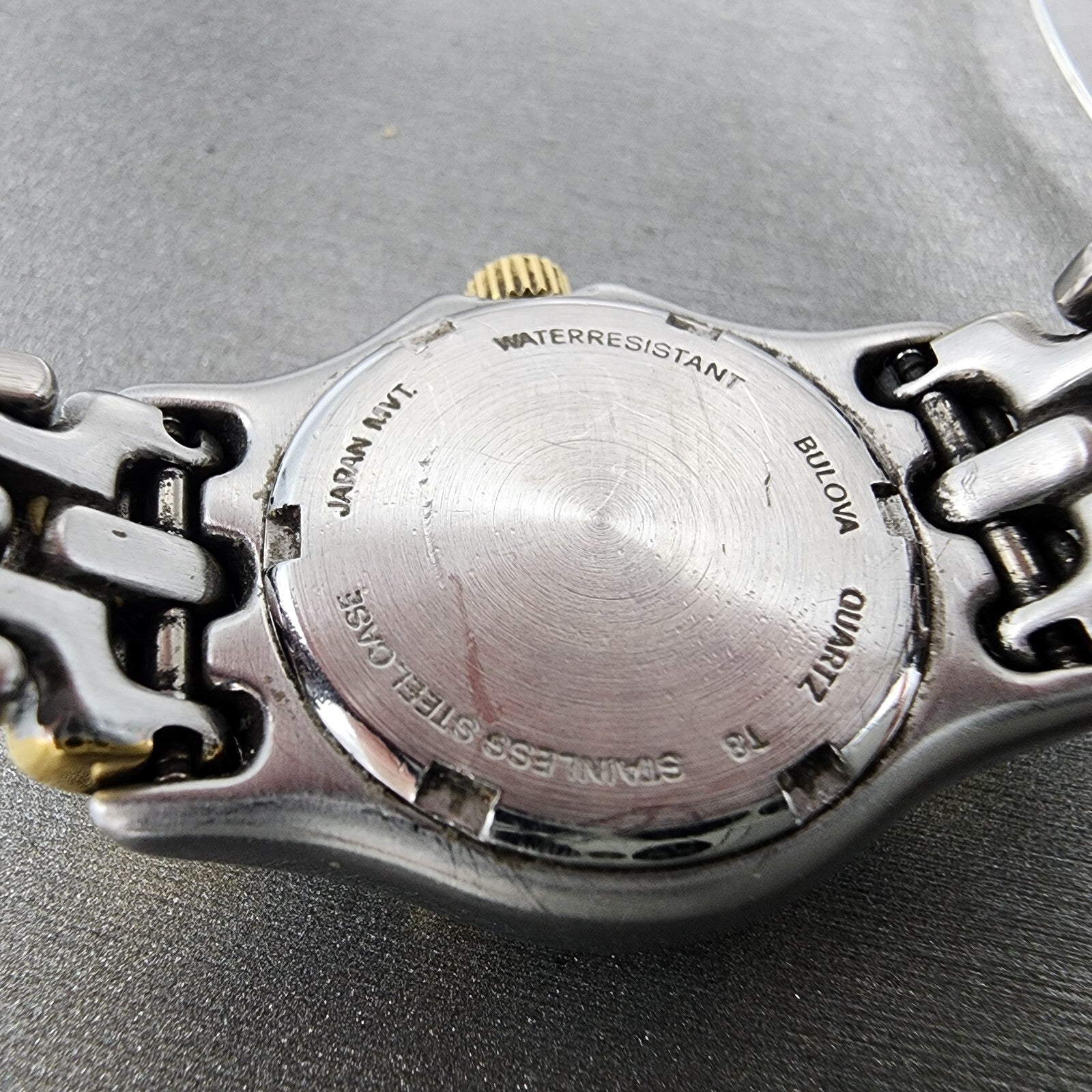 Bulova Marine Star Dive Watch Women 25mm Cream Dial Two Tone Date Round New batt9