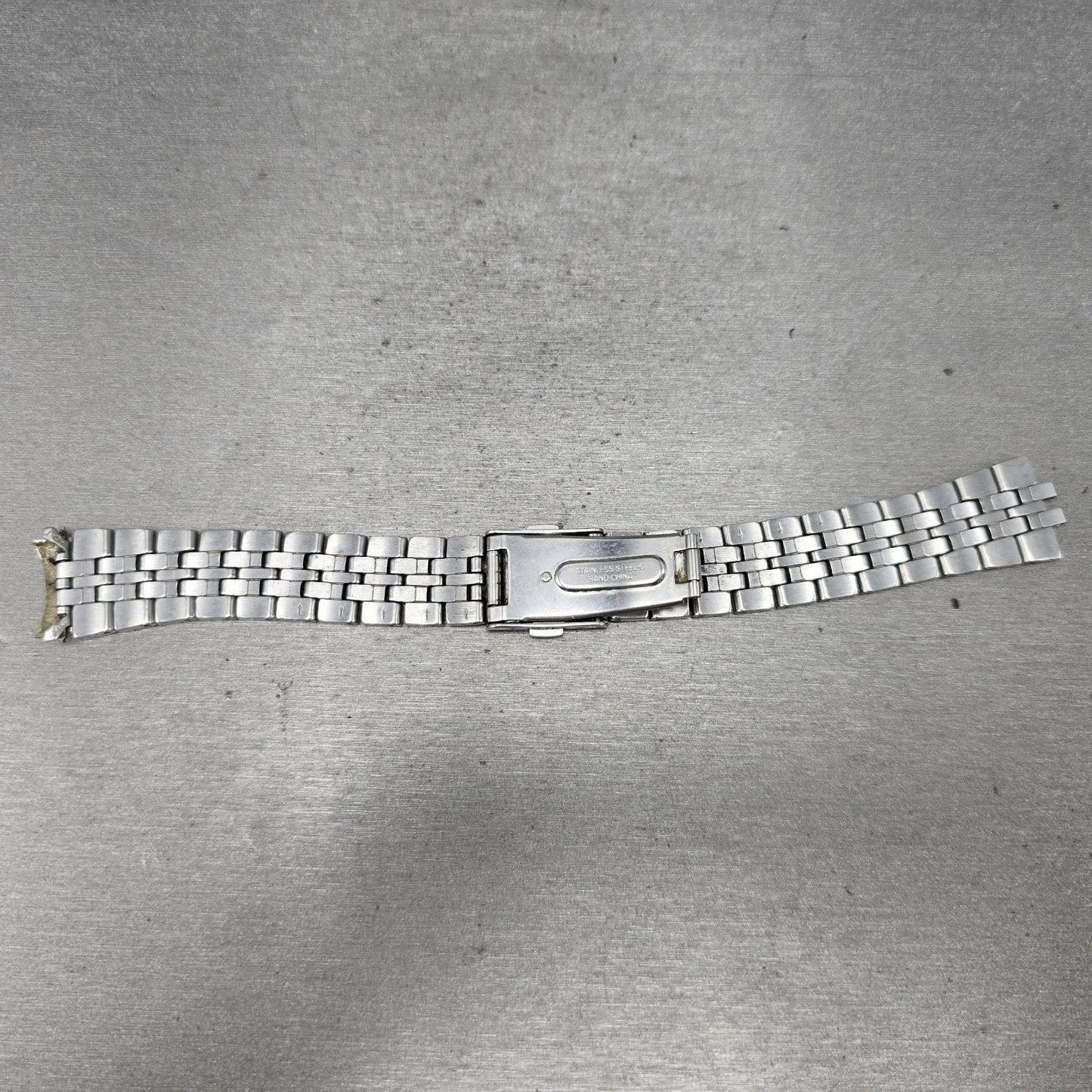Seiko Bracelet 18mm Stainless Steel Two Tone Tri Folding Clasp VTG Japan 4A4K2C19