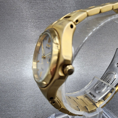Citizen ecoDrive WR 100 Watch Women 26mm Silver Dial Gold Tone Daydate Runs2