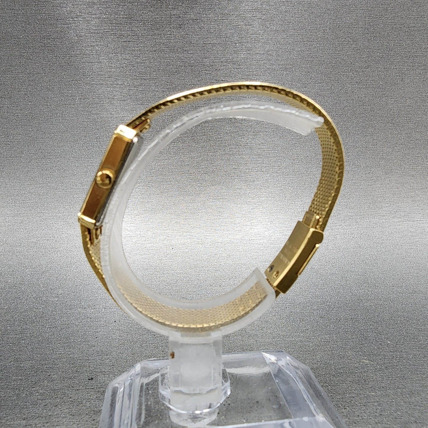 Seiko Lassale Tank Watch Women 13mm Champagne Dial Gold Tone 2e505029 New Bat6