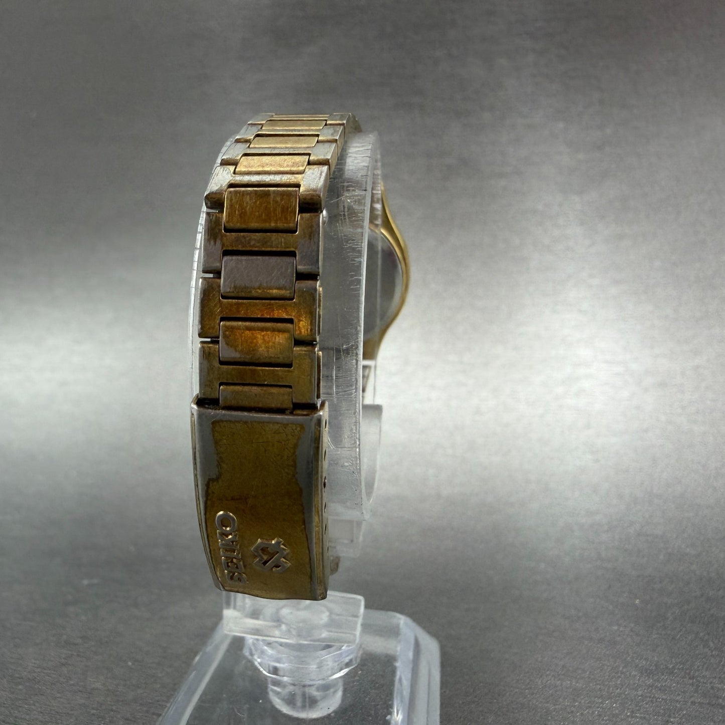Seiko SQ watch Women 24mm Champagne Dial Gold Tone Daydate 8523-5119 New Battery7