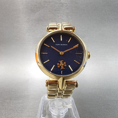 Tory Burch Kira Watch Women 30mm Blue Dial Gold Tone Round TBW2043 Quartz7