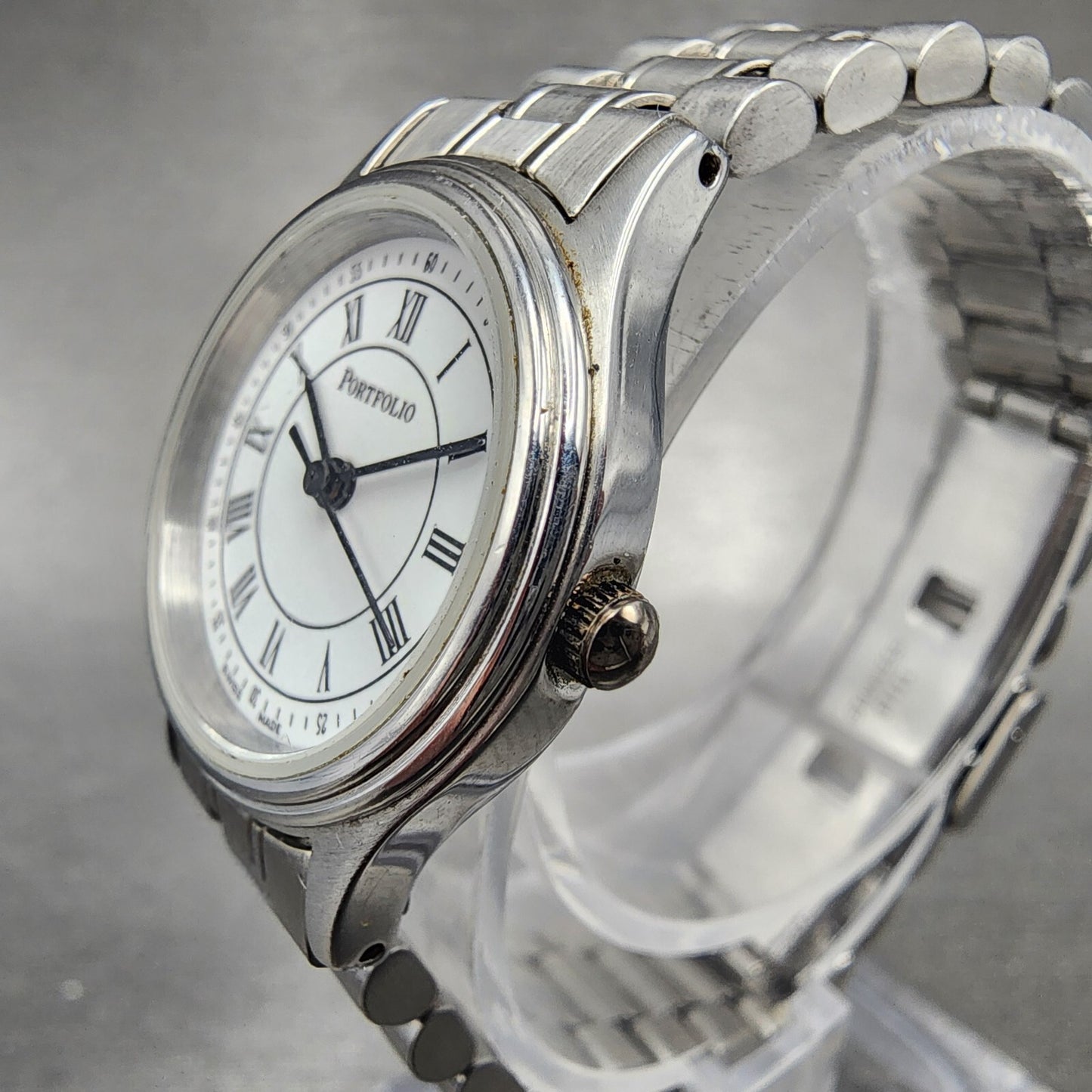 Tiffany Portfolio Watch Women 24mm White Dial Stainless Steel Round New Battery2