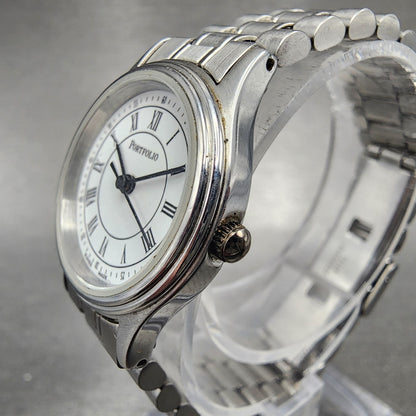 Tiffany Portfolio Watch Women 24mm White Dial Stainless Steel Round New Battery2