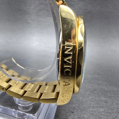 Invicta Pro Diver Watch Men 40mm Champagne Dial Gold Tone Date 14124 New Batt LH3
