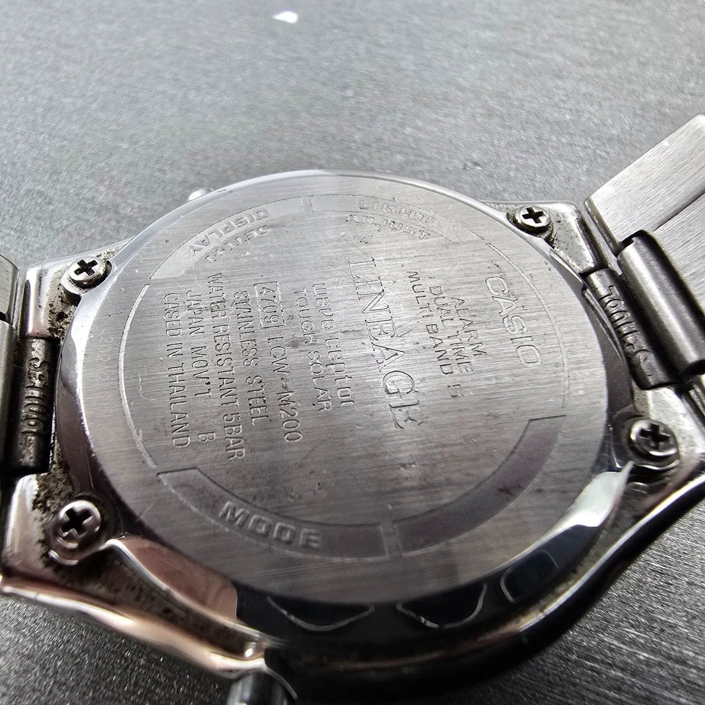 Casio Lineage LCW-M200 Watch Men 38mm Black Dial Steel Analog Digital Solar AB9