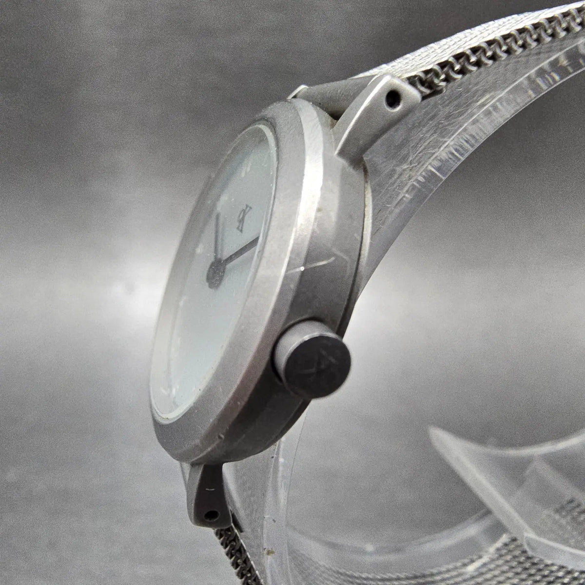 Calvin Klein Watch Women 28mm Silver Dial Steel Round K1313 Mesh Band New Batt2