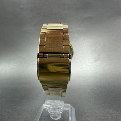 Seiko Watch Men 33mm Champagne Dial Gold Tone Round 6030-7060 New Battery VTG7