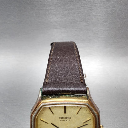 Seiko Watch Men 31mm Champagne Dial Gold Tone Octagon 94415040 New Battery4
