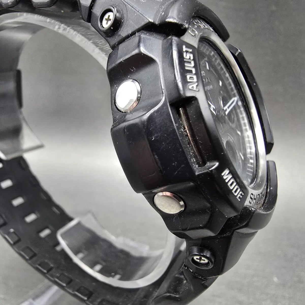 Casio G-Shock AWG-100 Watch Men 47mm Black Silver Alarm Chrono Solar Works JP3
