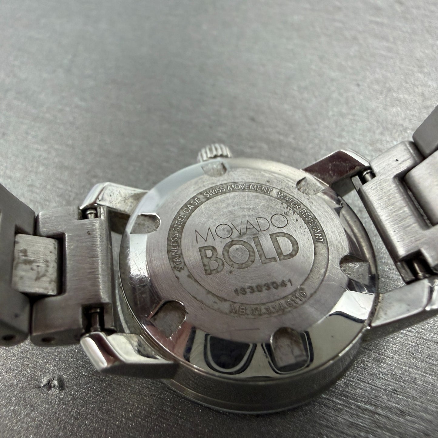 Movado Bold Watch Women 25mm Silver Dial Silver Tone 01.3.14.6116 New Battery9