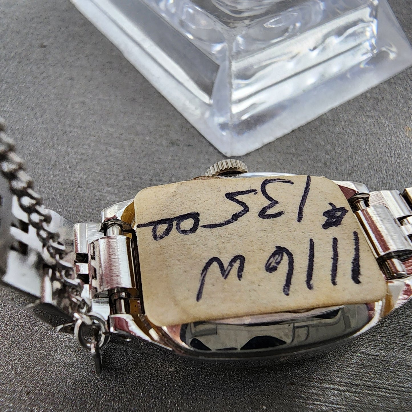 Seiko Watch Women 17mm Silver Dial Silver Tone Rectangle Manual Wind Runs  NOS10