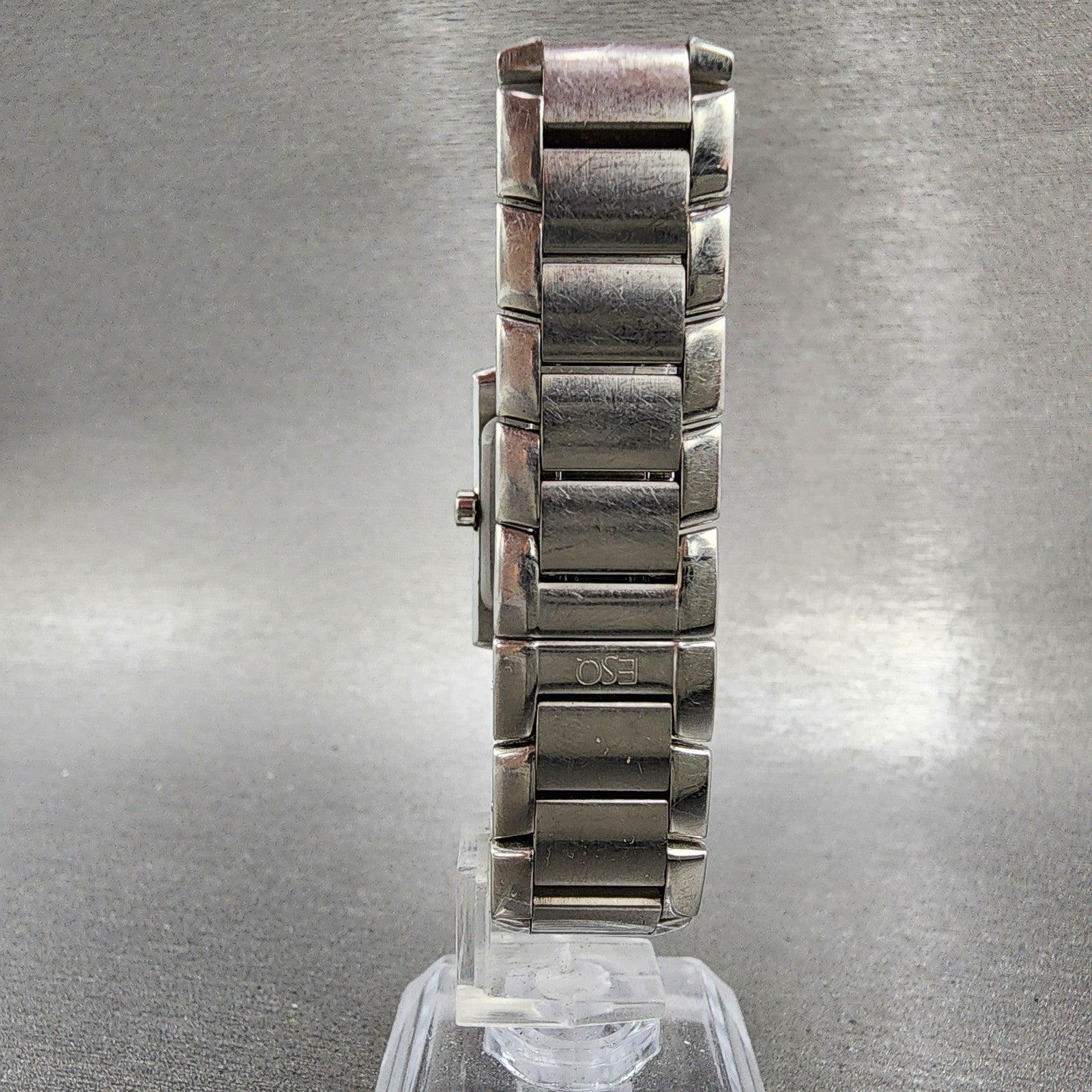ESQ Tank Watch Women 21mm MOP Dial Silver Tone Diamond Bezel E5093 New Battery7