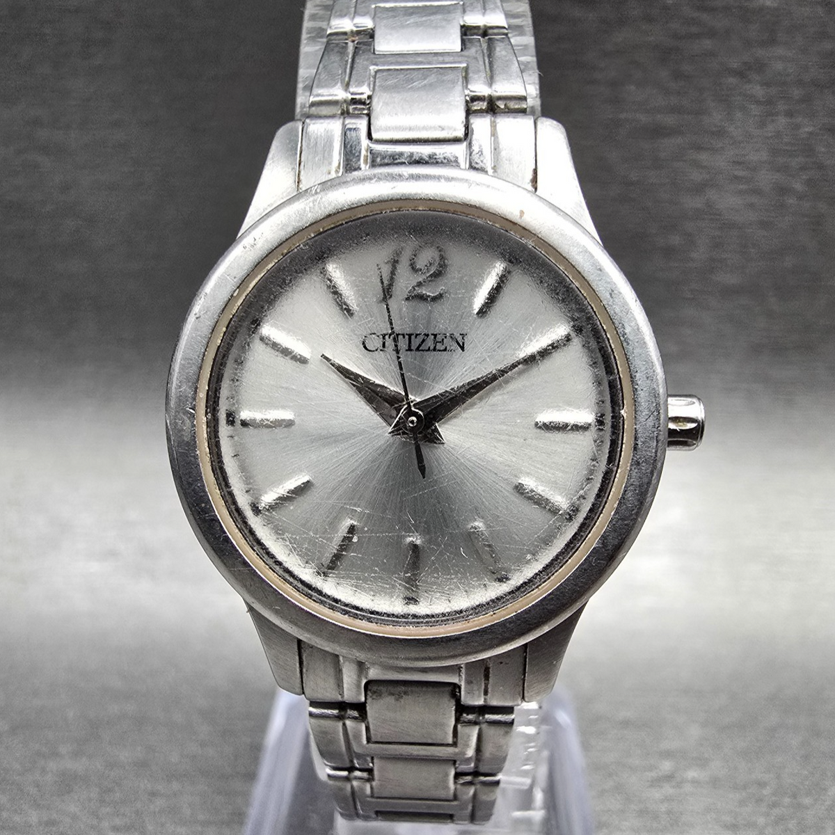 Citizen Watch Women 25mm Silver Dial Silver Tone Round 1032-S093406 New Battery0