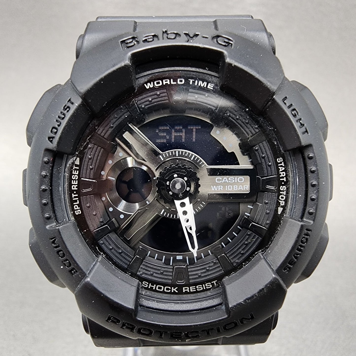 Casio BabyG BA110BC Watch Women 43mm Analog Digital Black Tone Round New Batt1