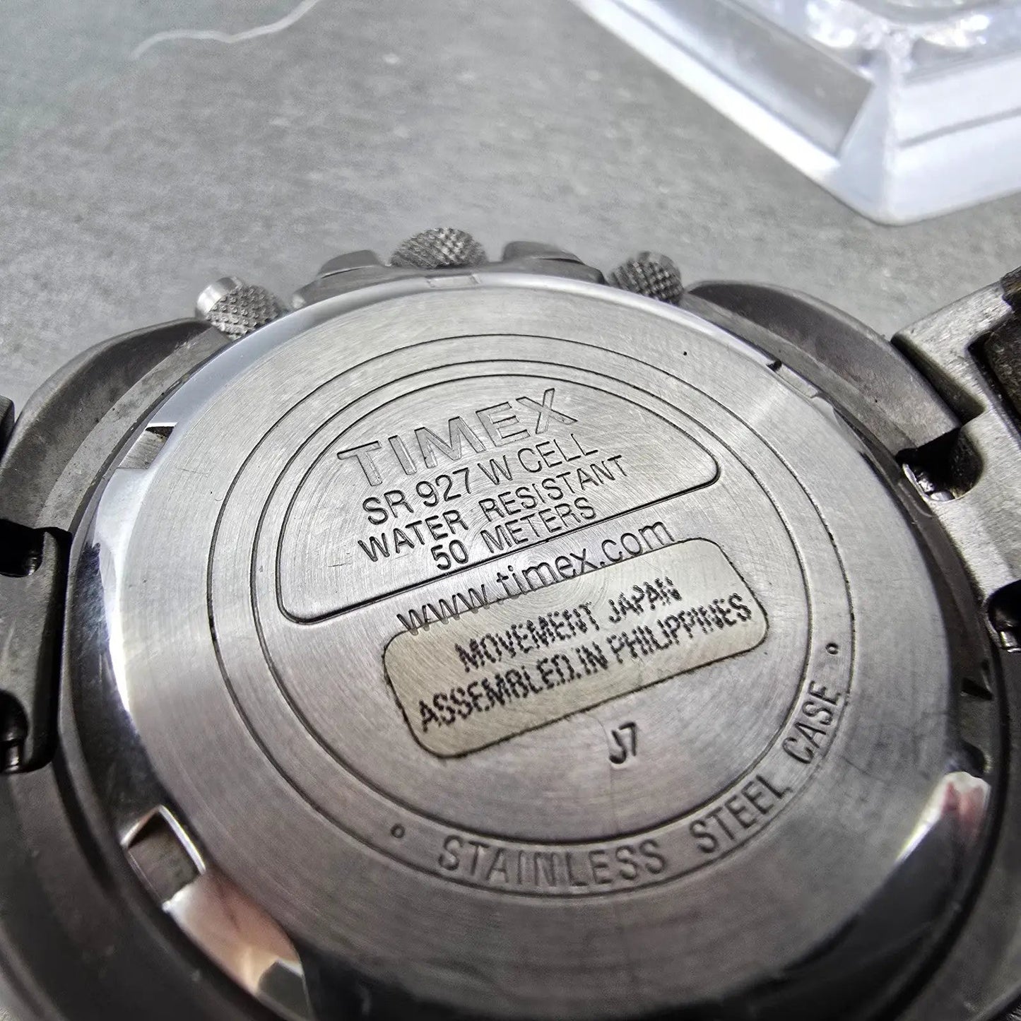 Timex Expedition Chronograph Watch Men 39mm Green Dial Steel Date New Battery9